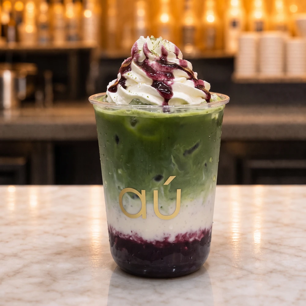 Iced Blueberry Matcha / ماتشا مثلجة بالبلوبيري